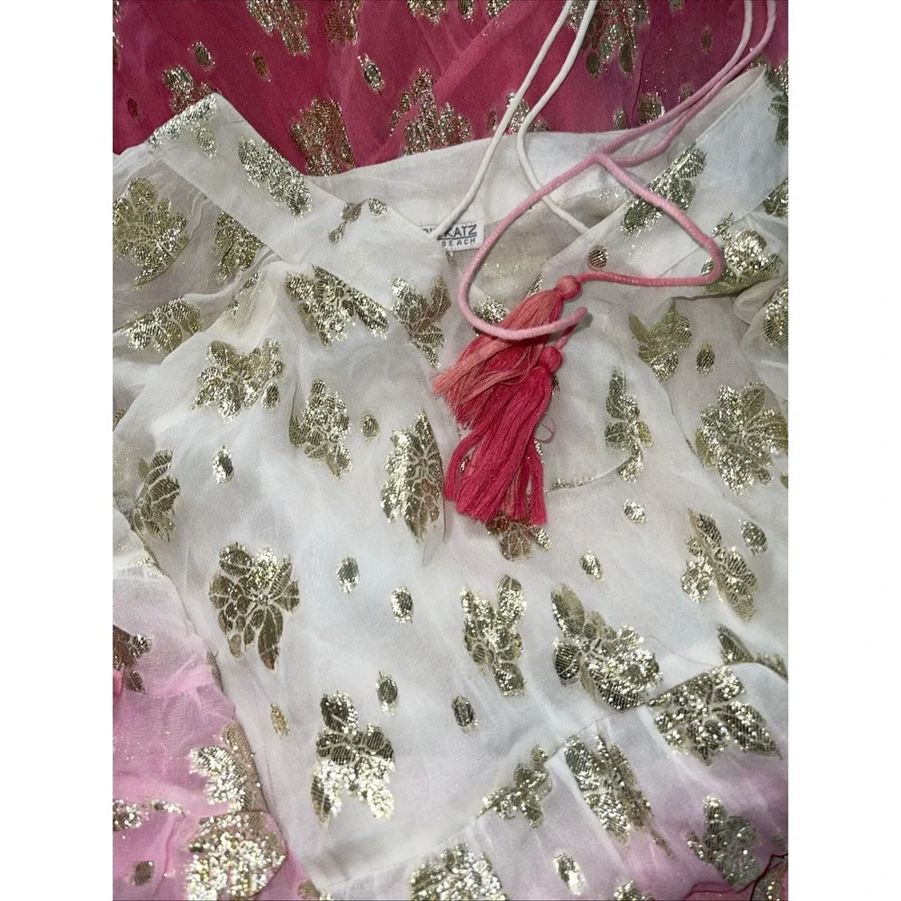 Debbie Katz South Beach Viscose Metallic Dress Size M
